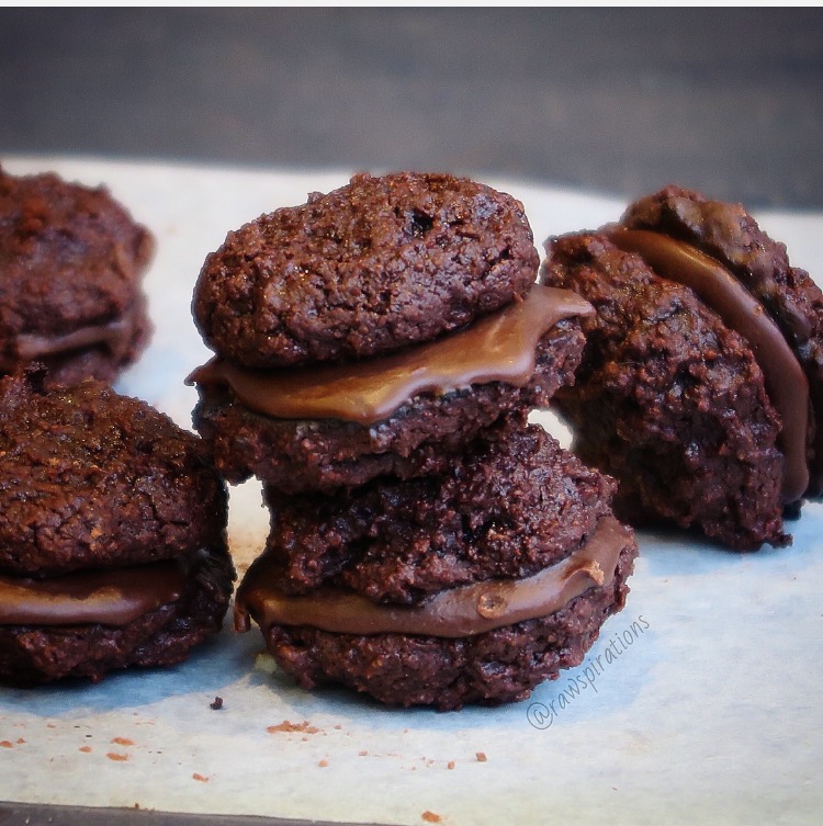 Rawspirations Chocolate Fudge Cookie Sandwiches
